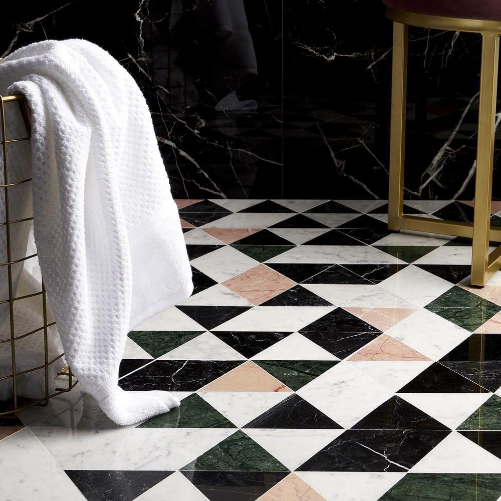 Prisma 7.75" x 13.5" Geometric Marble Mosaic Wall & Floor Tile (0.73 Sq. Ft. / Sheet)