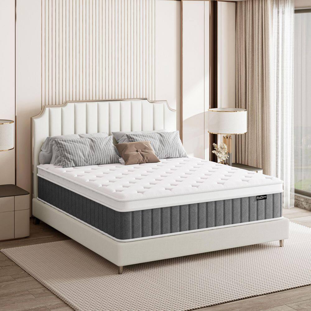 BedNew 10 inch Queen Mattress, Medium Firm, Pillow Top Hybrid Pocket Spring Mattress in a Box