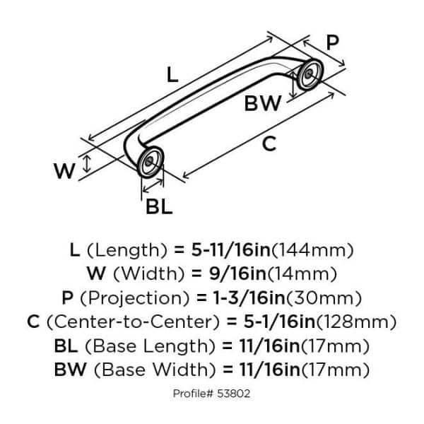 Kane 5 1/16" Center to Center Arch Pull