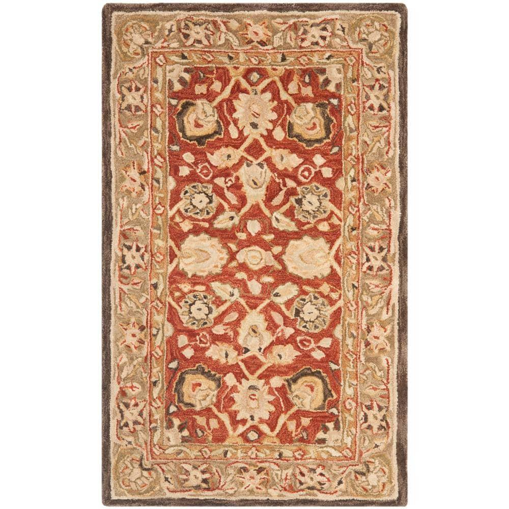 Anatolia AN512 Hand Tufted Indoor Accent Rug - Rust/Green - 3'x5' - Safavieh