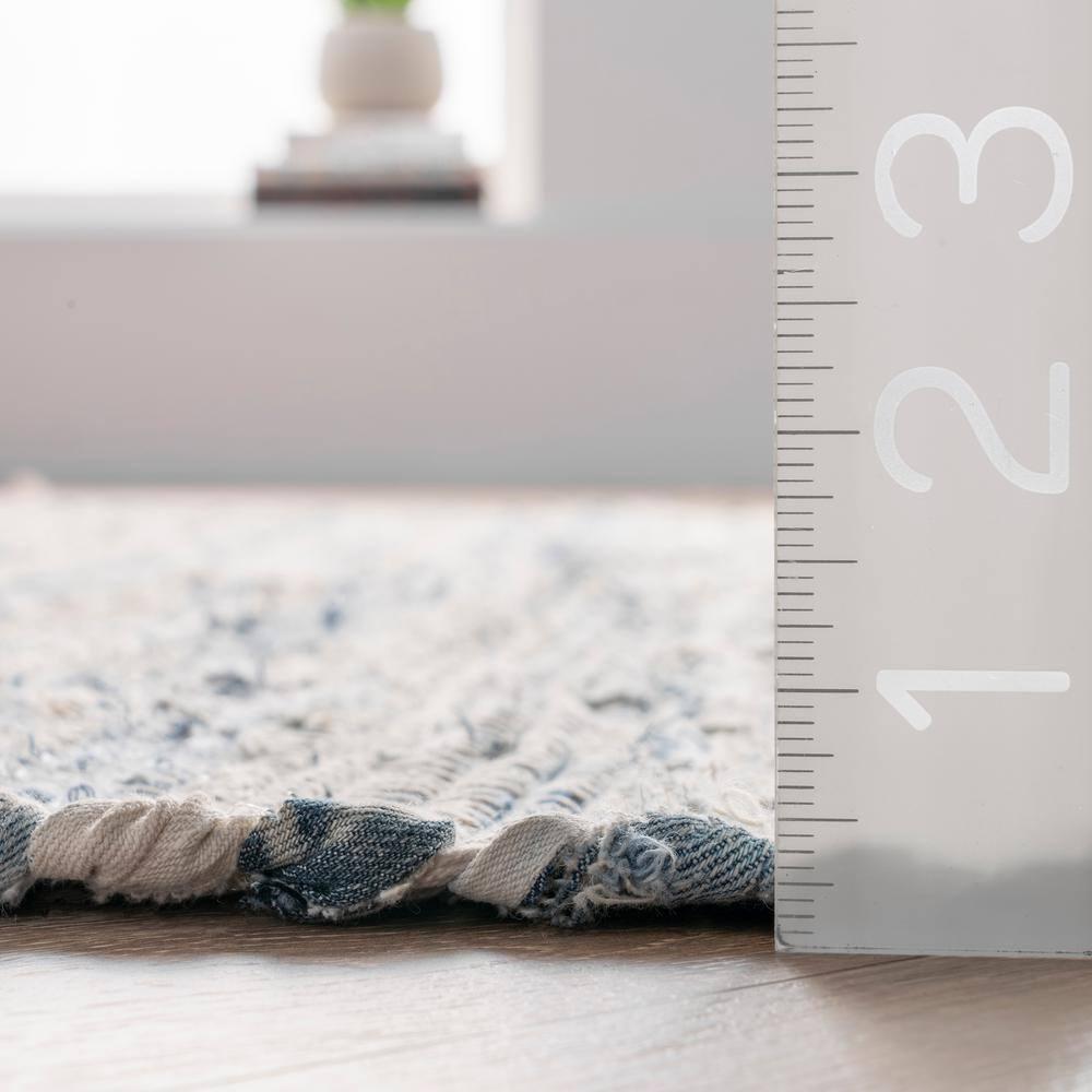 Nuloom Maile Cotton Kitchen Runner Indoor Area Rug - Hallway, Entryway, 2' 6" x 8', Blue