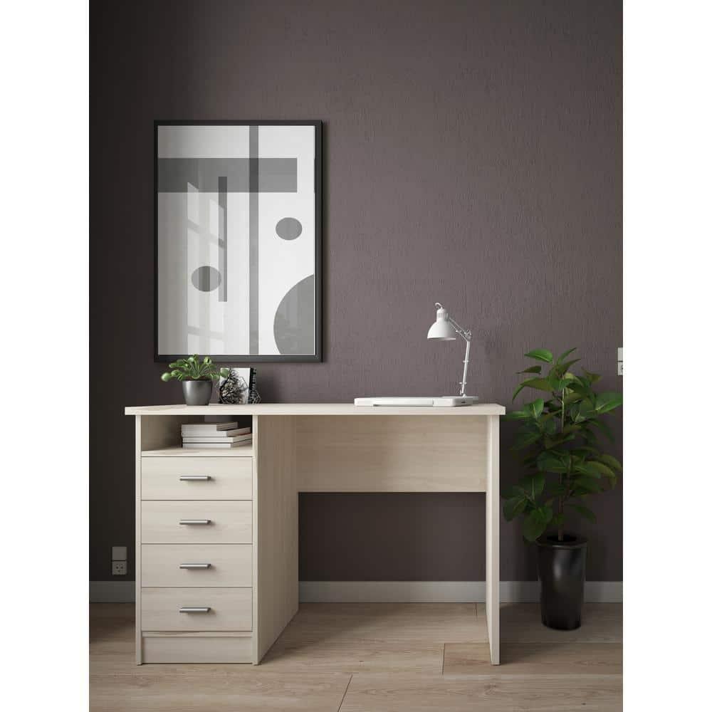 Tvilum, Warner Desk with 4 Drawers, Light Woodgrain