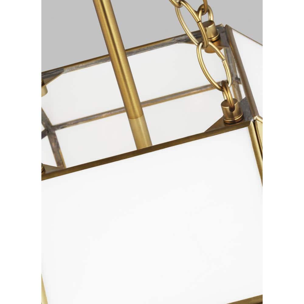 Morrison Satin Brass 23.25" Indoor/Outdoor Glass Jar Lantern