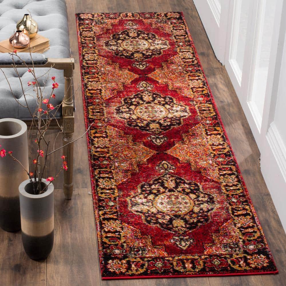 Vintage Hamadan VTH219 Power Loomed Indoor Runner Rug - Red/Multi - 2'3"x6' - Safavieh