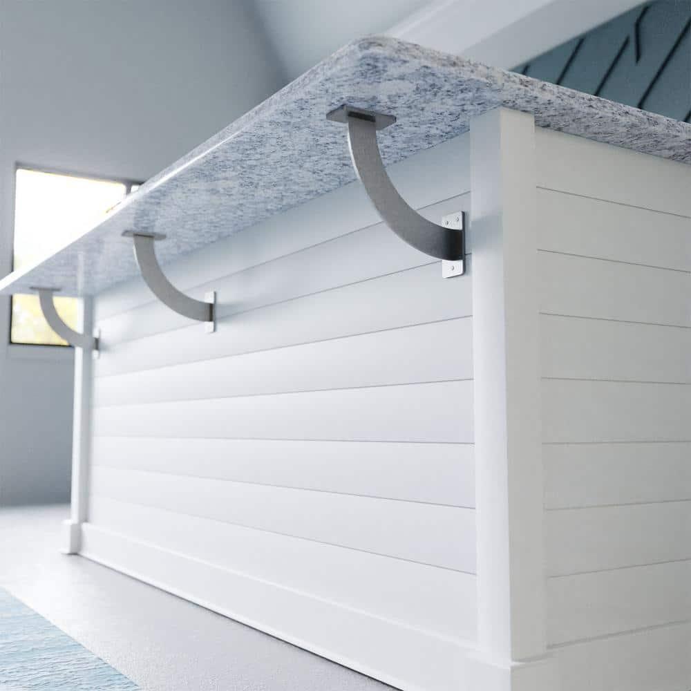 Ekena Millwork 2"W x 7"D x 7"H Bradford Steel Bracket, Hammered Brown