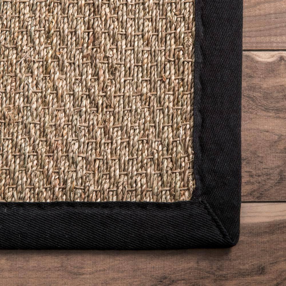 nuLOOM Elijah Farmhouse Seagrass Area Rug, 9' x 12', Black