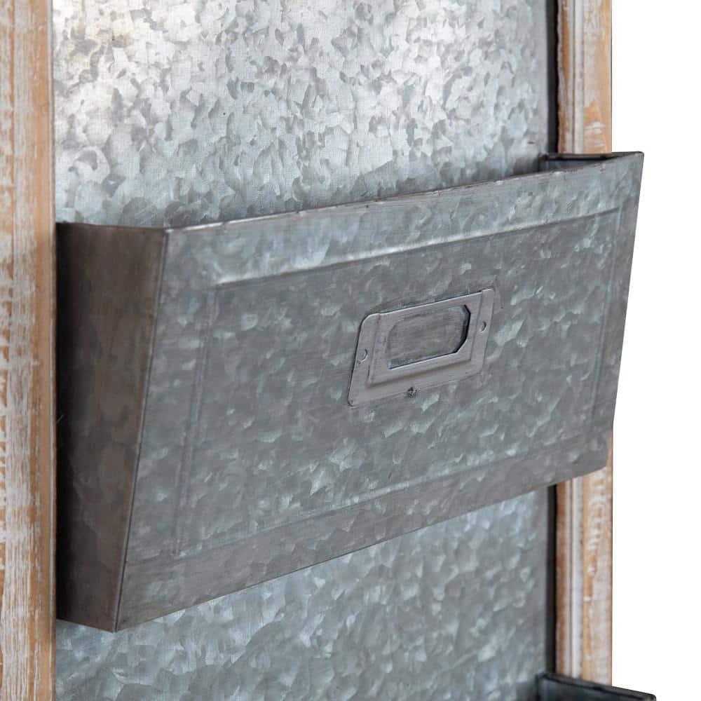 Kate and Laurel Solid Wood Wall Organizer