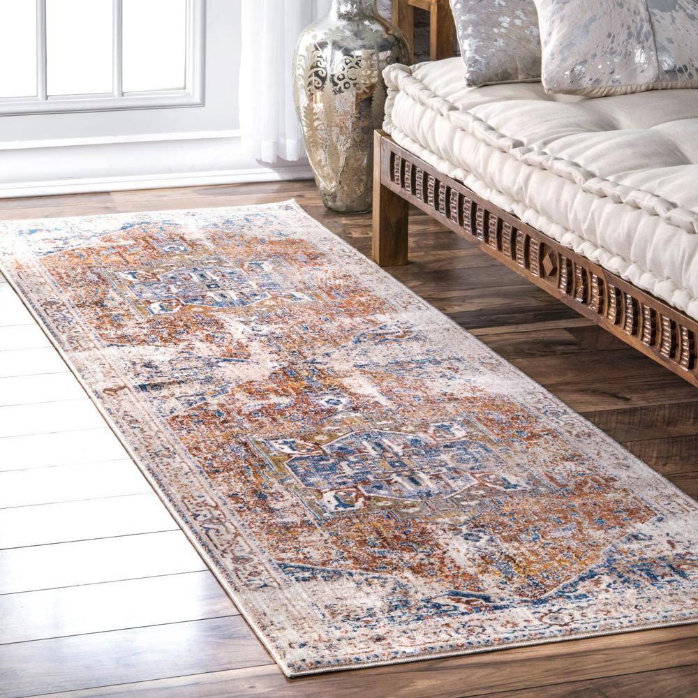 Nuloom Harriet Oriental/Persian 2x6 Runner Indoor Area Rug for Living Room Bedroom Dining Room Entryway Hallway Kitchen, Ivory/Multicolor