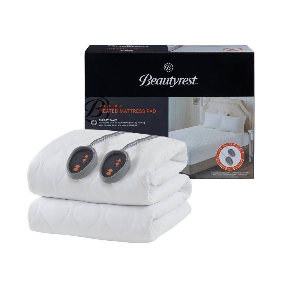 Beautyrest Heated Microfiber Mattress Pad with 3M Scotchgard