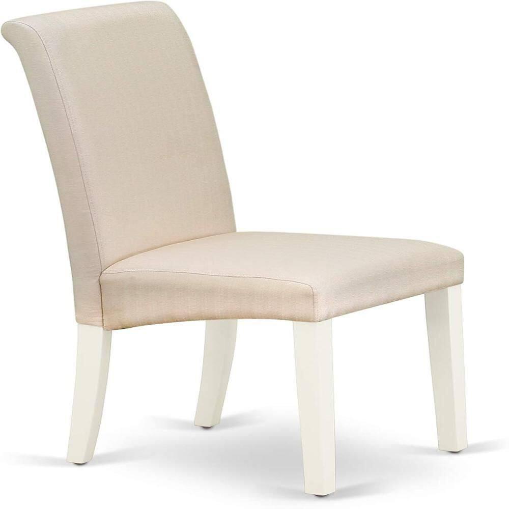 East West Furniture Hartland 5-piece Wood Dining Set in Linen White/Cream