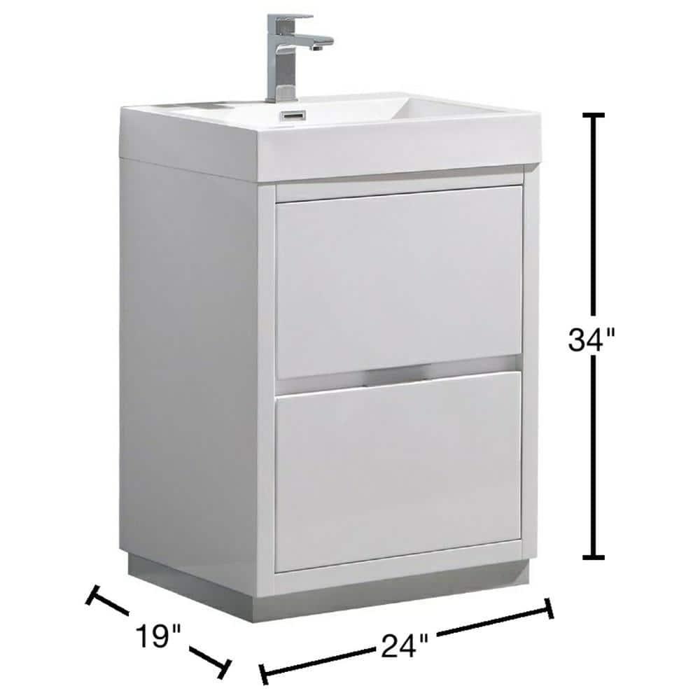 Valencia 24" Freestanding Single Sink Bathroom Vanity with Top and Sink (Faucet Not Included)