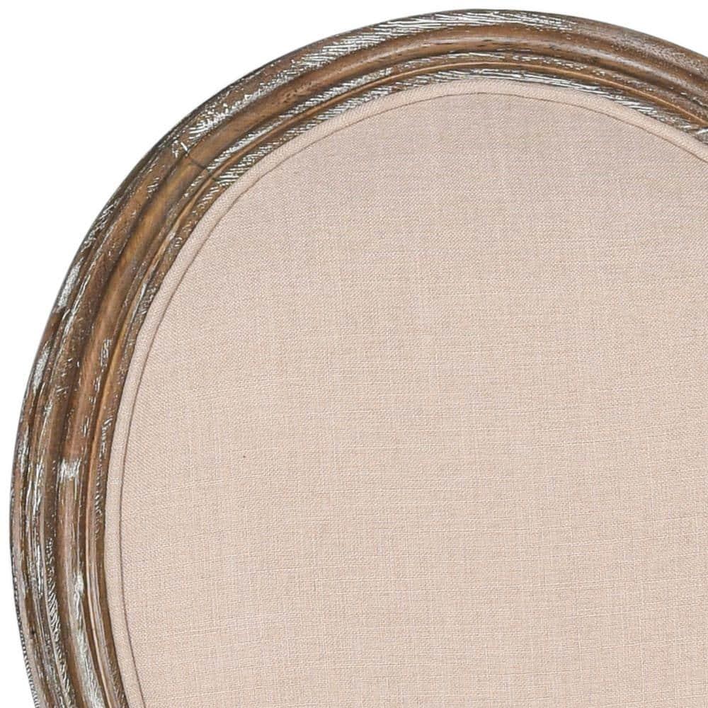 Holloway 19''H French Brasserie Oval Side Chair (Set of 2) - Beige/Rustic Oak - Safavieh