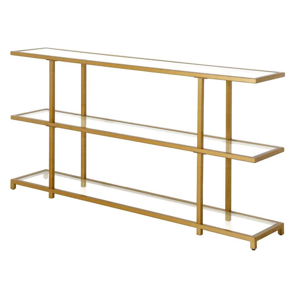Hailey Home Greenwich Modern Brass Console table