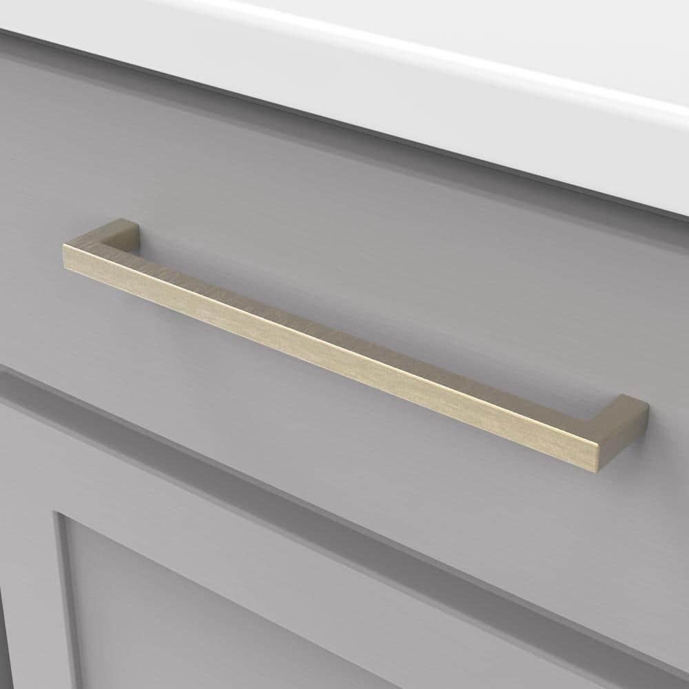 Hickory Hardware Solid Core Kitchen Cabinet Pulls, Luxury Cabinet Handles, Hardware for Doors & Dresser Drawers, 8-13/16 Inch (224mm) Hole Center, Champagne Bronze, Skylight Collection(Pack of 1)
