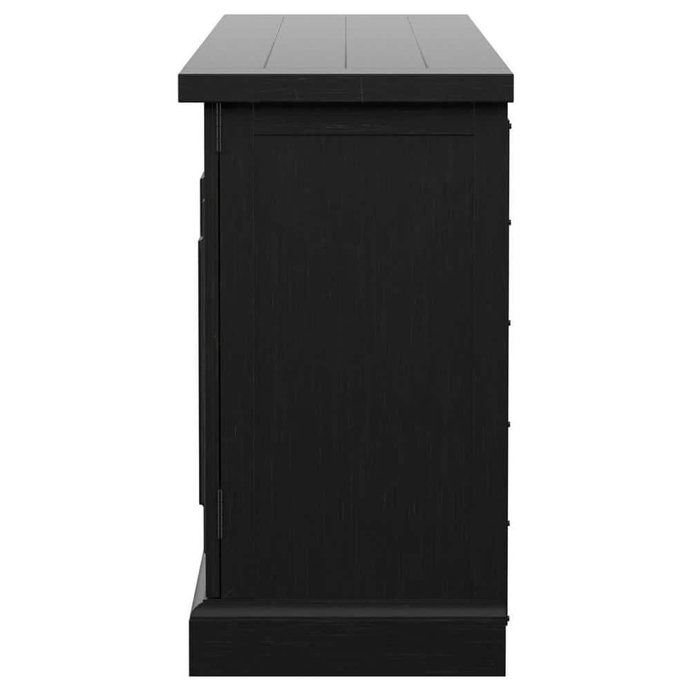 4-door Dining Sideboard Buffet Distressed Black