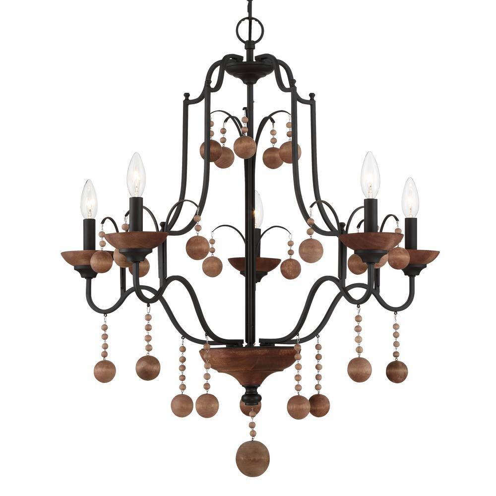 Minka Lavery - Colonial Charm - 5 Light Chandelier-31.75 Inches Tall and 28