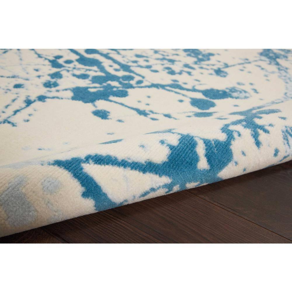 Nourison Jubilant 4' x 6' Ivory/Blue Area Rug Contemporary Artistic Abstract by Nourison