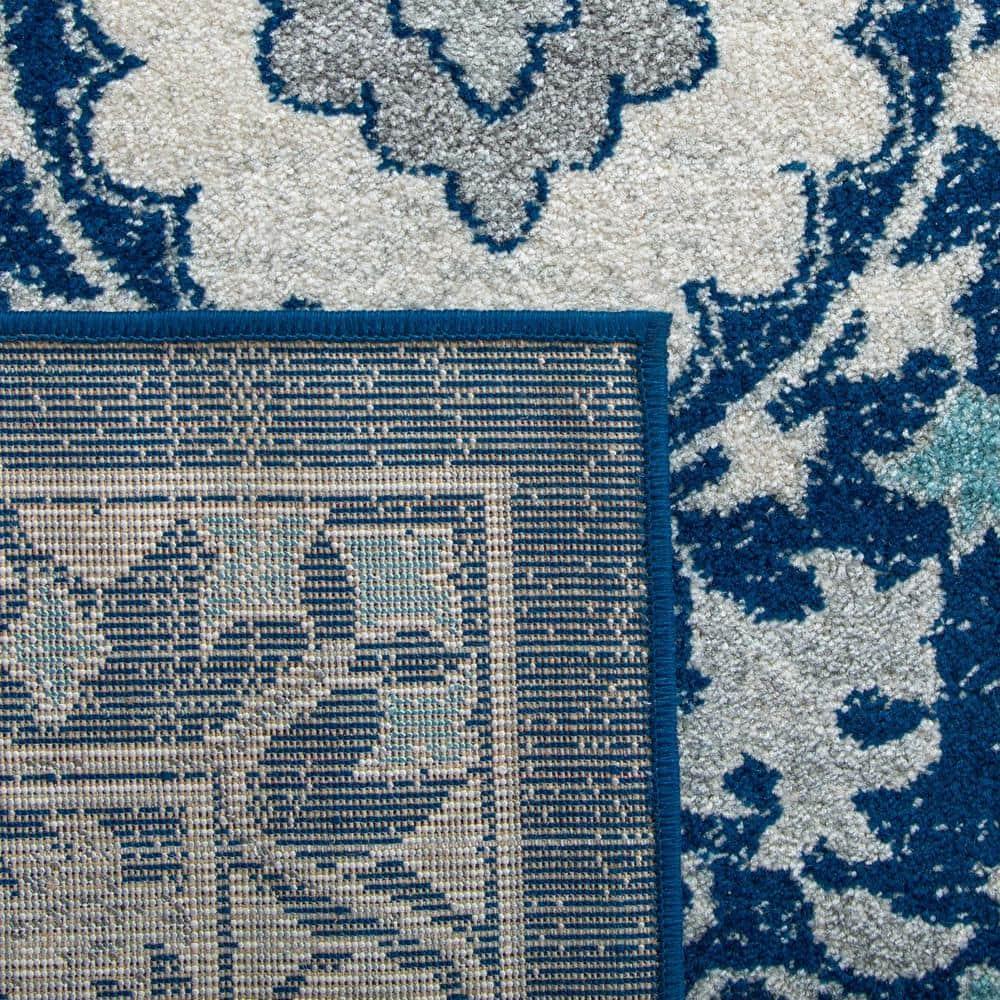 Evoke EVK251 Power Loomed Area Rug - Blue/Ivory - 8'x10' - Safavieh.
