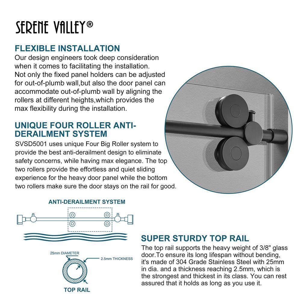 52'' W 74'' H Frameless Rectangle Reversible Shower Enclosure