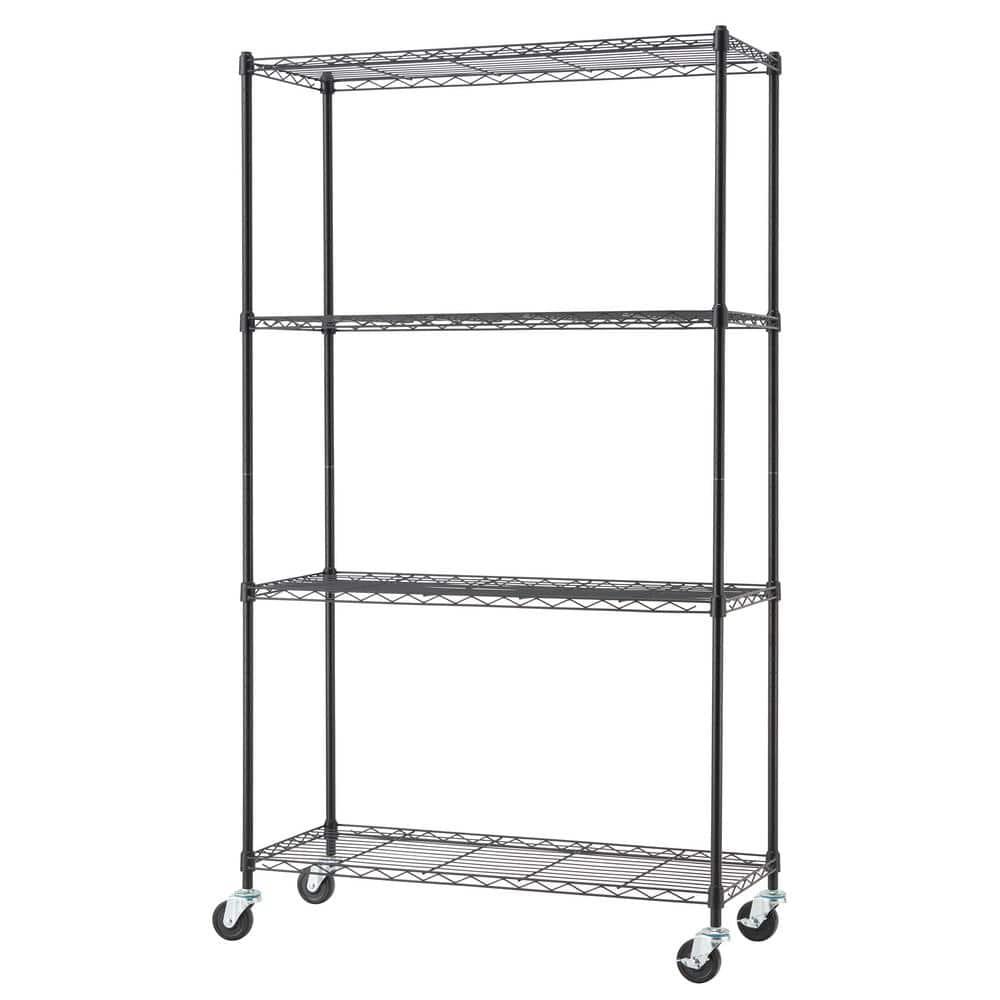 36'' W Steel Height -Adjustable Shelving Unit with Wheels