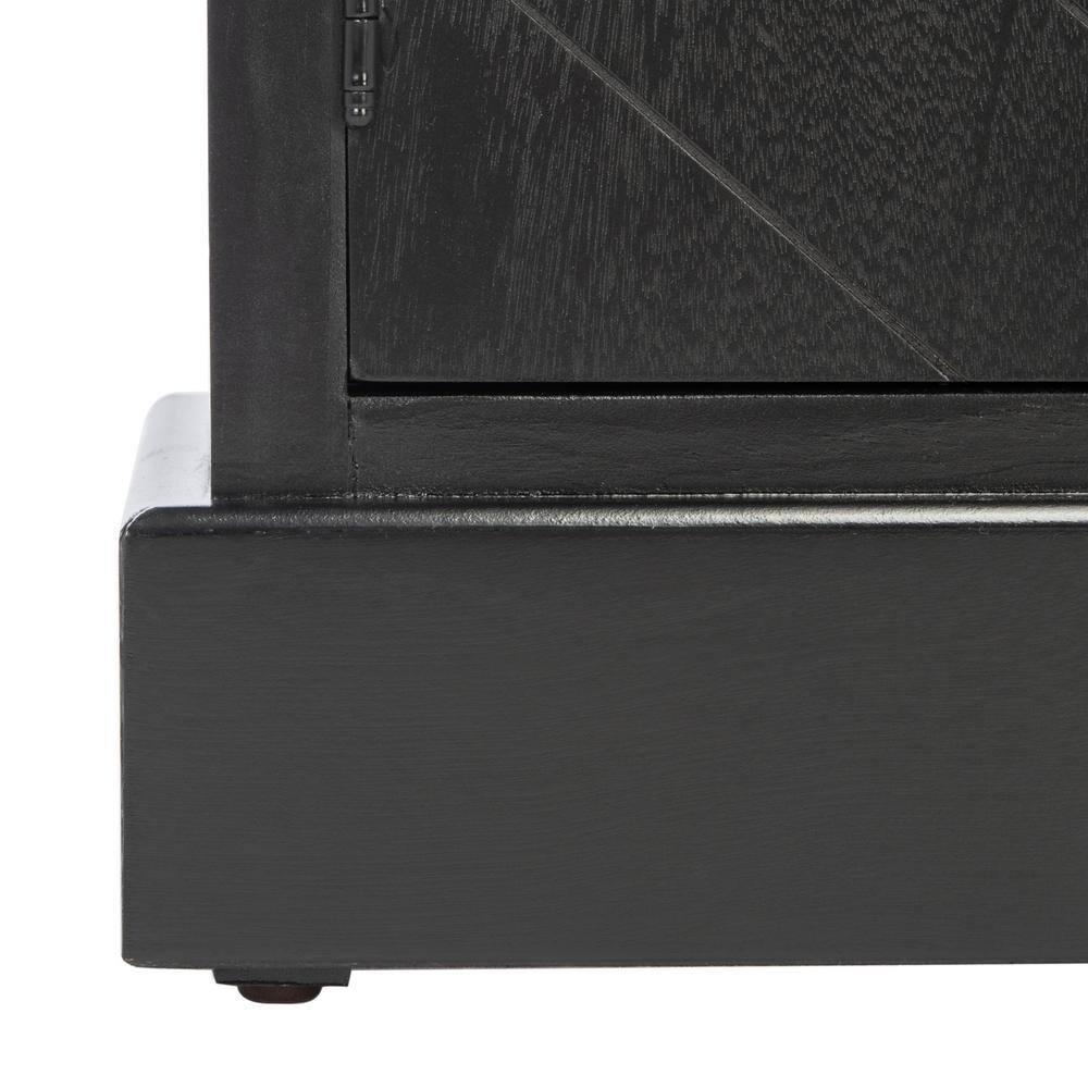 SAFAVIEH Peyton Contemporary Black Wood Storage Rectangle Console Table (31.5 in. W x 13.4 in. D x 26 in. H)