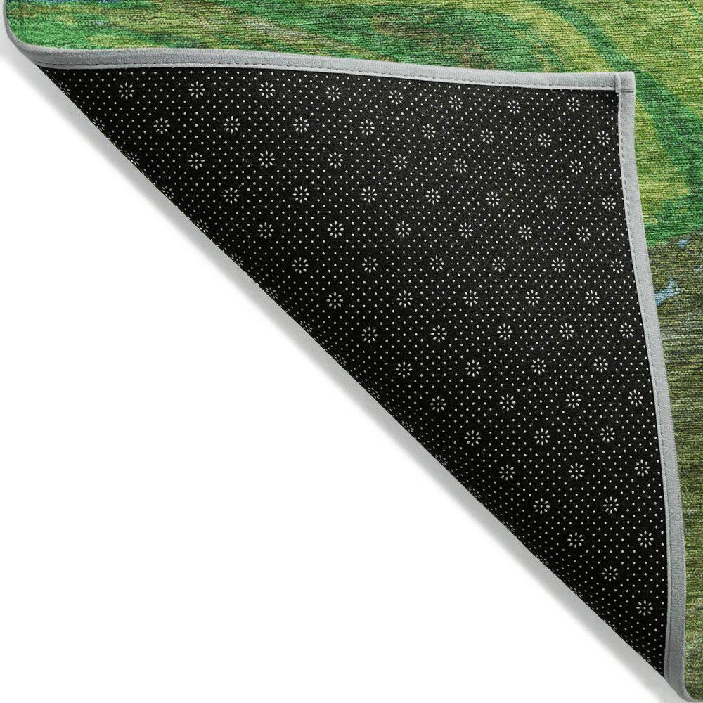 Machine Washable Indoor/Outdoor Chayden ACN1061 Green Rug