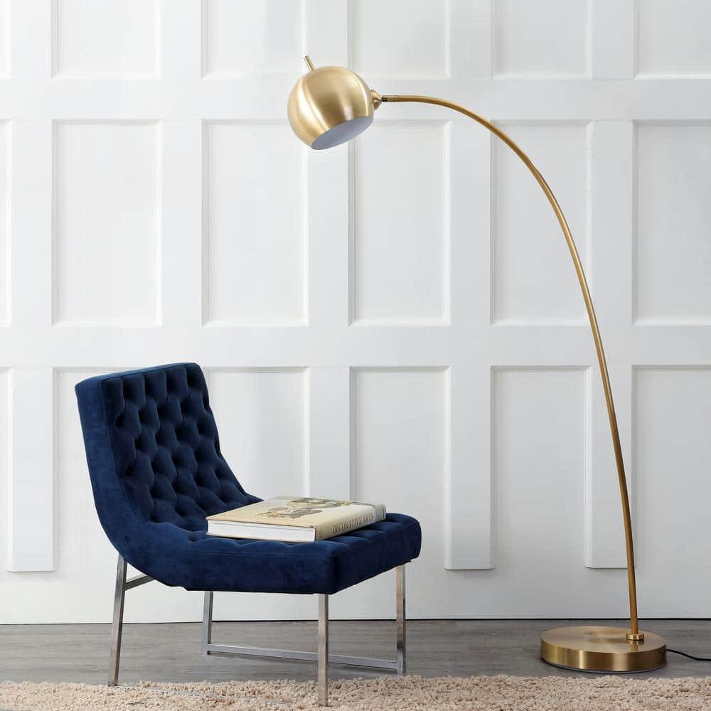 Safavieh Belami 66 in. H Modern Glam Curved Floor Lamp, Gold