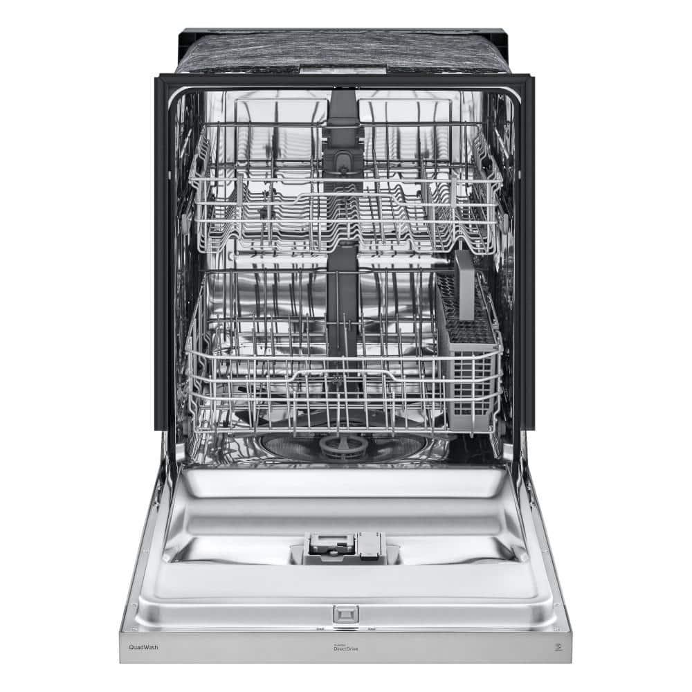 24-inch Wide QuadWash Front Control Dishwasher - Stainless Steel