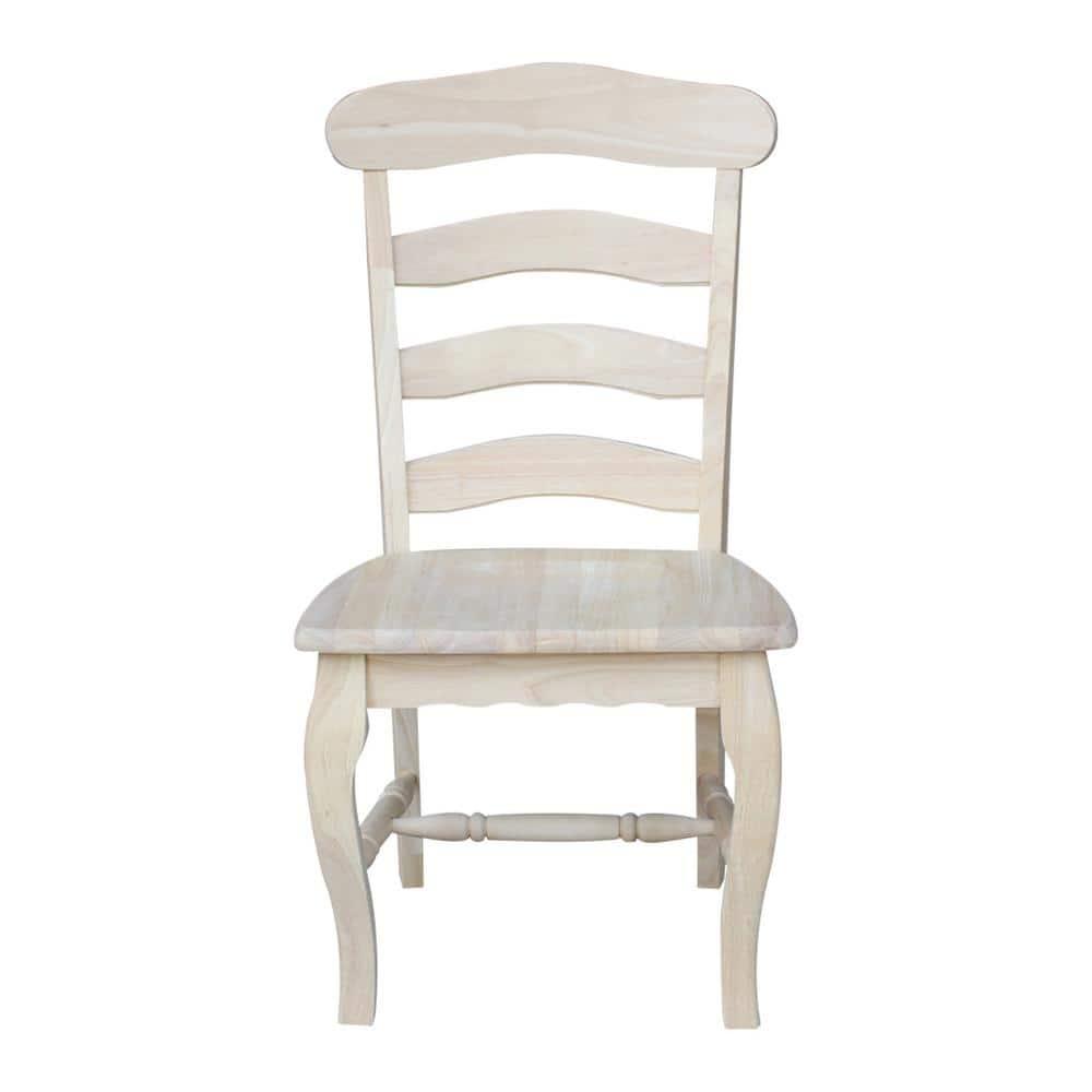 Set Of 2 Double X Back Chair Unfinished - International Concepts: Solid Wood, Armless, Unupholstered