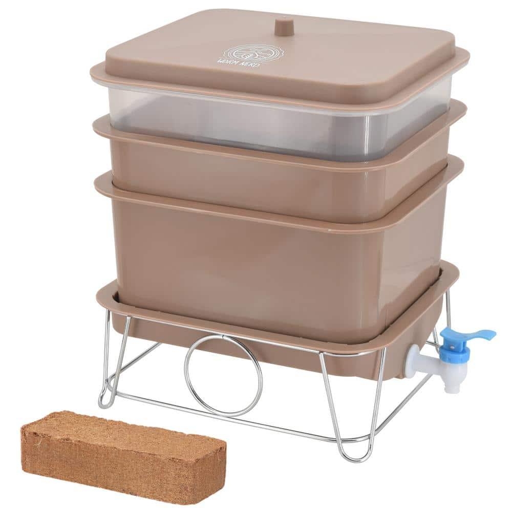 4 Gallons Plastic Worm Bin with Latching Lid
