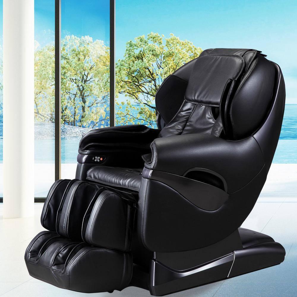 Pro 8500 Series Black Faux Leather Reclining 2D Massage Chair with Zero Gravity, Foot and Calf Massage, Heated Seat