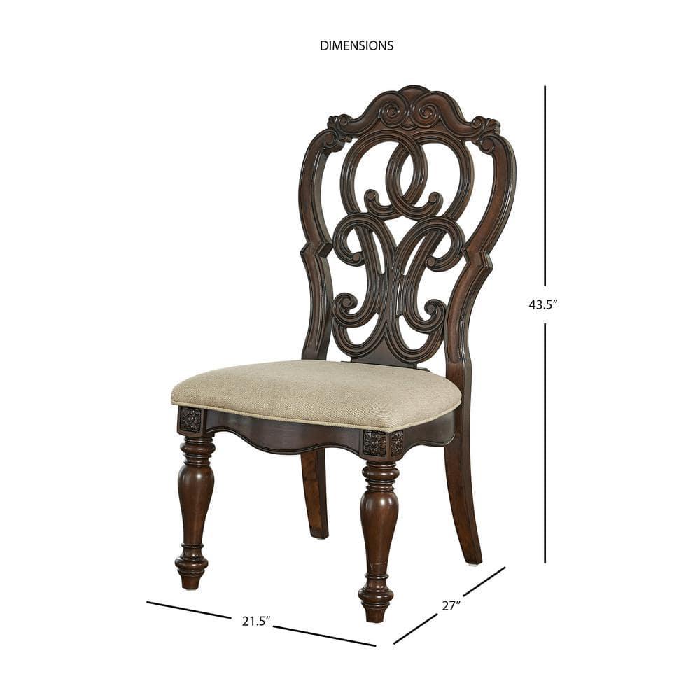 Steve Silver Royale Pecan Brown Side Chair