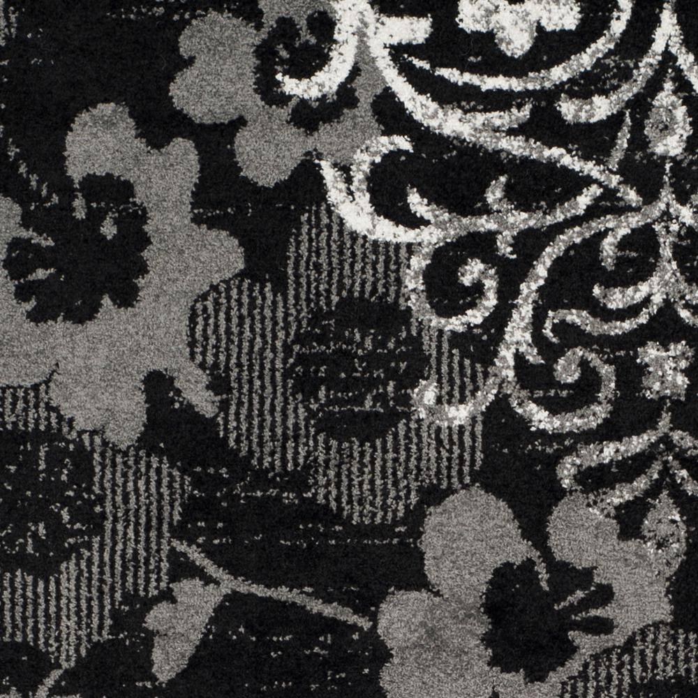 Adirondack ADR114 Machine Made Indoor Area Rug - Black/Silver - 6'x9' - Safavieh