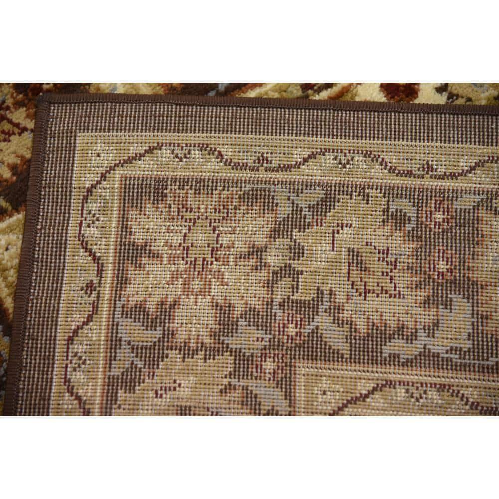 Unique Loom 4' 1 x 4' 1 Square Cream Voyage Springfield Area Rug
