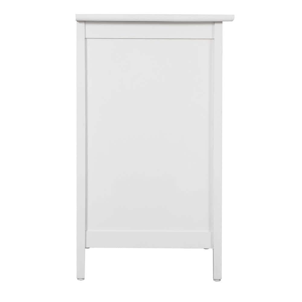 Passion Furniture Daniel 3-Drawer White Nightstand (25 in. H x 19 in. W x 15 in. D)