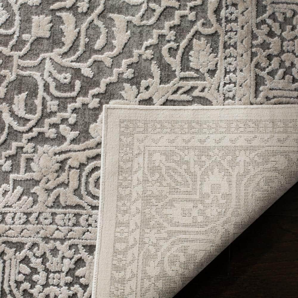 Reflection RFT670 Power Loomed Indoor Area Rug - 6'x9' - Dark Grey/Cream - Safavieh