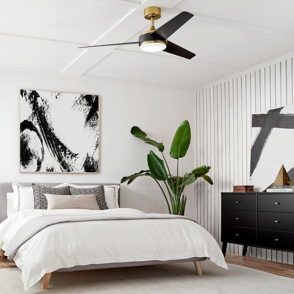 WAC Limited Fans 54" Mod 3 - Blade Outdoor/Indoor Smart Ceiling Fan with Remote Control and Dimmable LED Light Kit Included, Works With Google Assistant, Amazon Alexa, iOS And Android APP