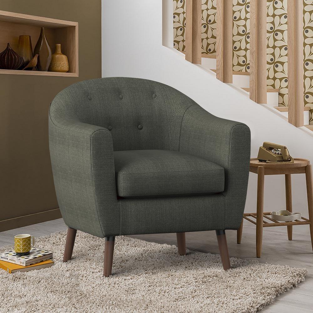 Lexicon Lucille Upholstered Accent Chair in Gray