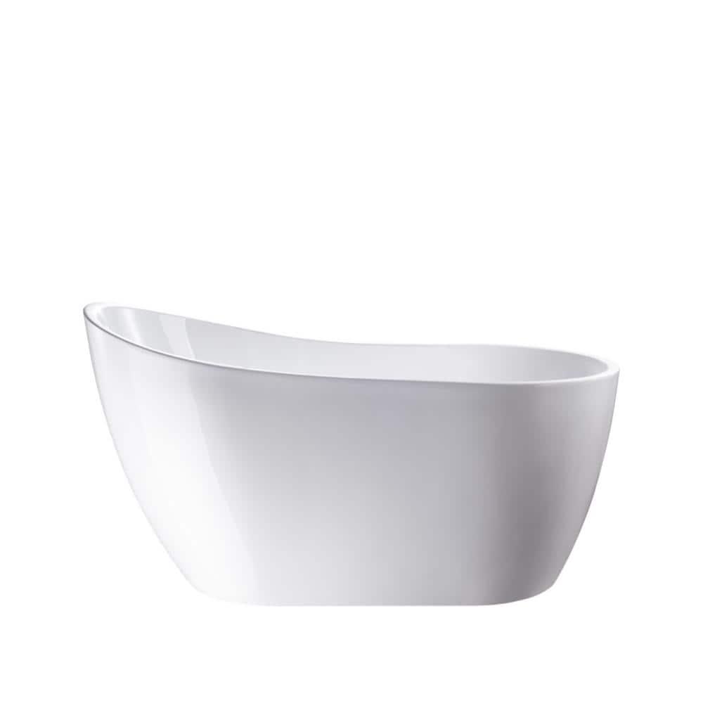 54" X 28" Freestanding Soaking Acrylic Bathtub