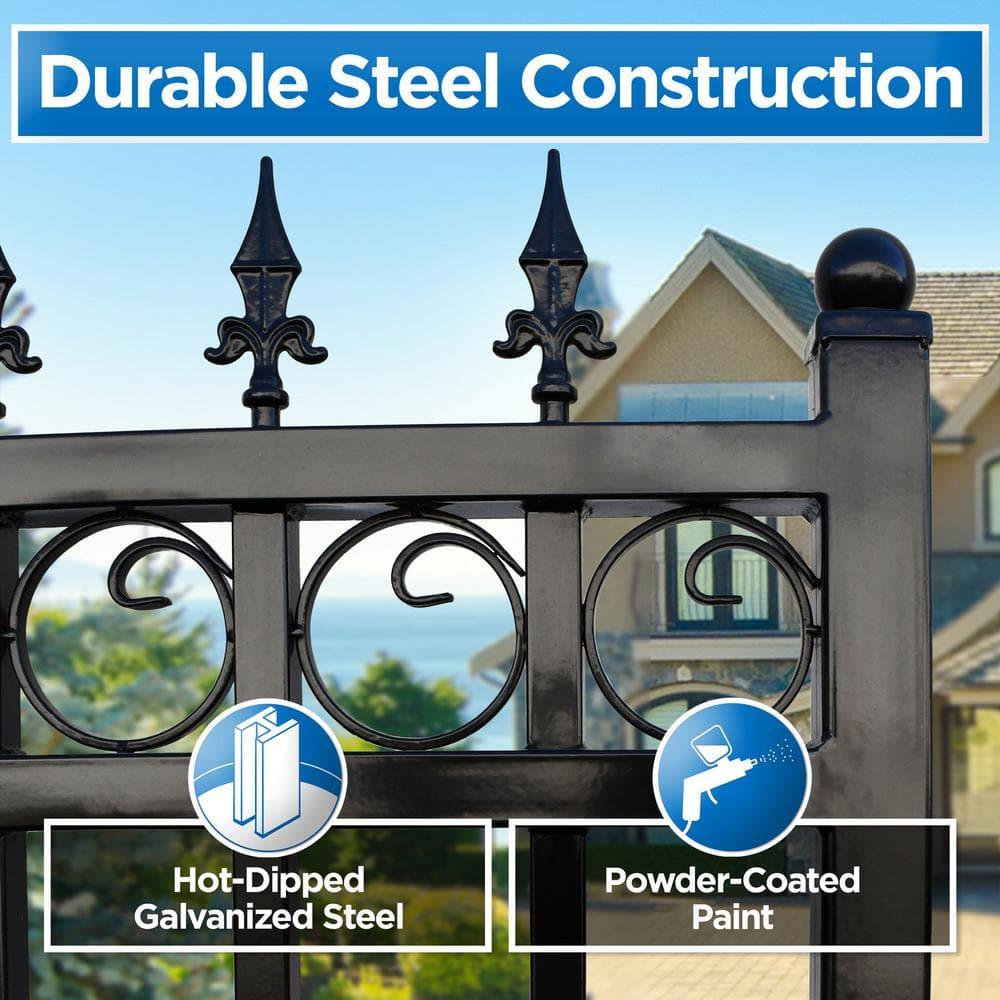 ALEKO Steel Dual Swing Driveway Gate - PRAGUE Style