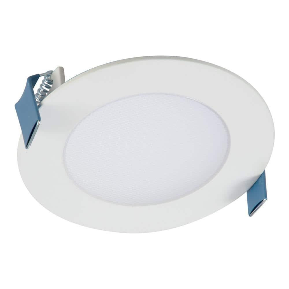 HALO HLB 4 inch LED Recessed Light, Thin Canless, Dimmable w/Selectable Color Temperatures with 2 Trims- HLB4069FS1EMWR-2TR