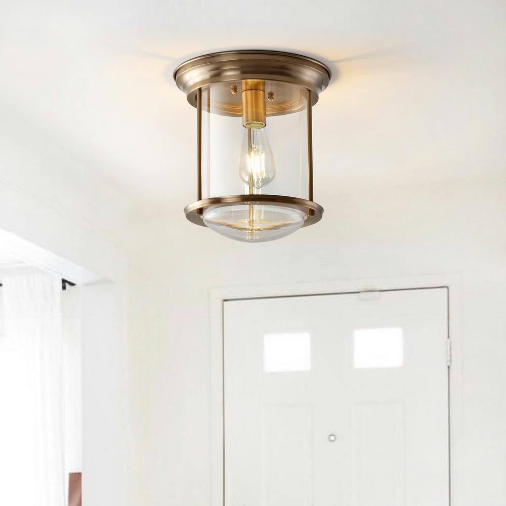 JONATHAN Y JYL7440C Savannah 10.25" Metal/Glass LED Flush Mount, Traditional,Transitional, Dimmable, 2700K Cozy Warm Light Kitchen,Hallway,Bathroom,Stairwell, Chrome