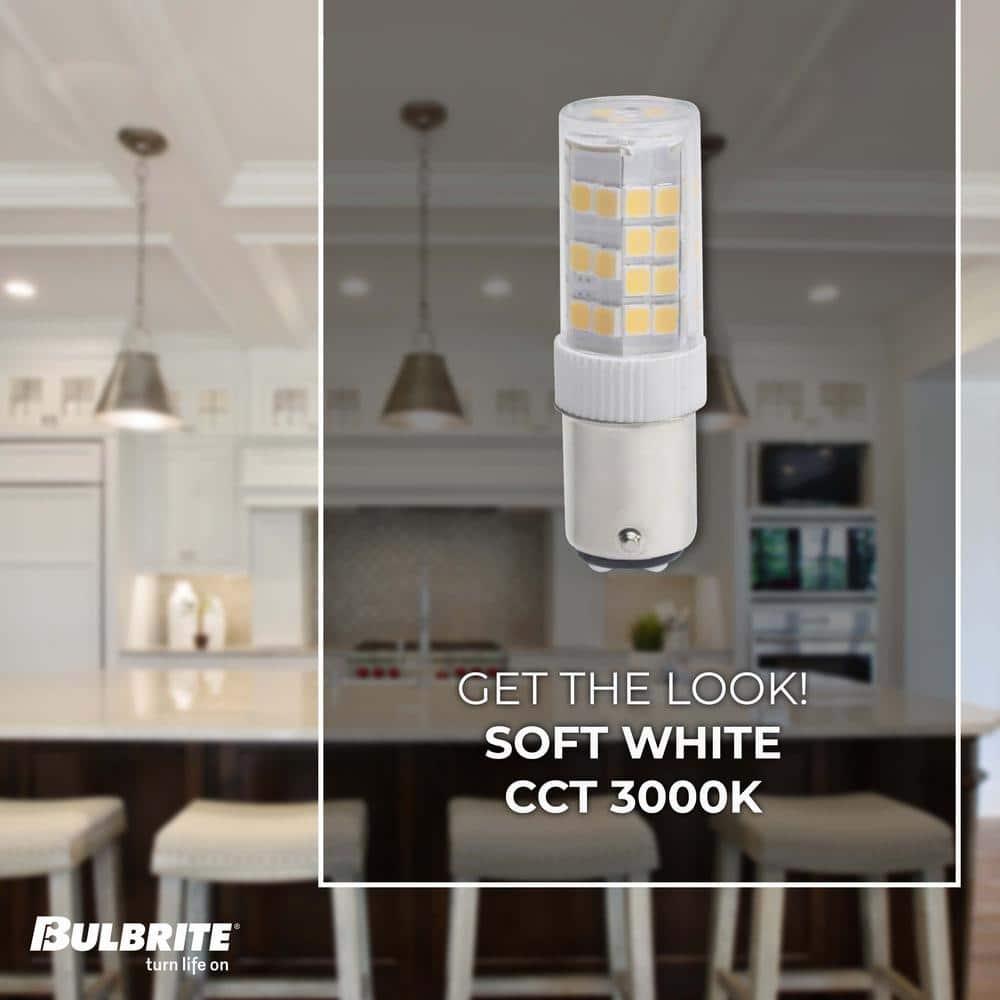 Clear Mini LED Double Contact Bayonet Light Bulb 2-Pack