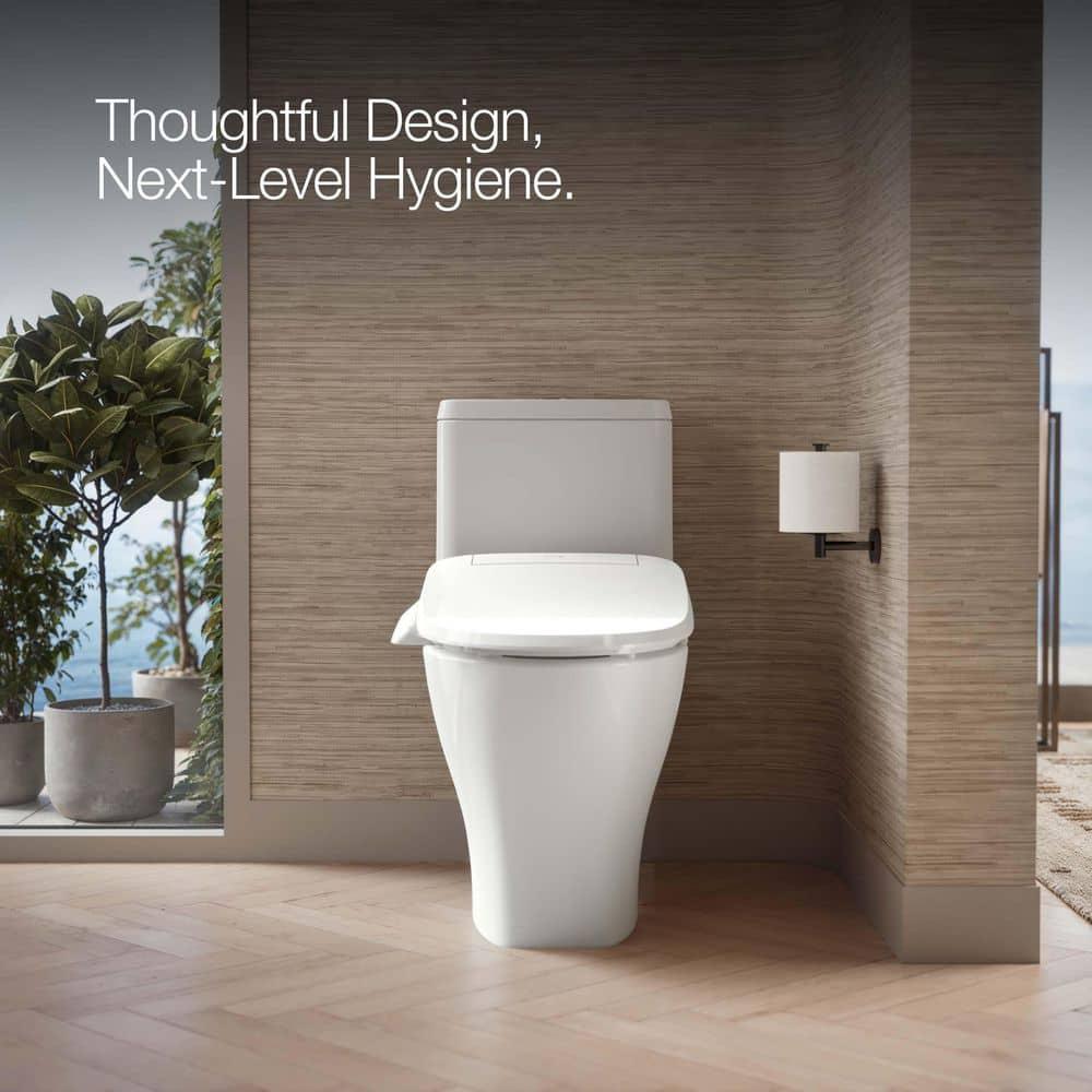 PureWash E545 Elongated Heated Bidet Toilet Seat, Electric Bidets for Existing Toilets