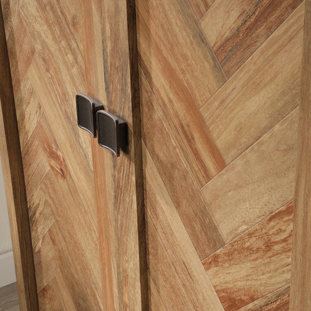 71" Cannery Bridge Cabinet Sindoori Mango - Sauder: Herringbone Pattern, Wood Composite