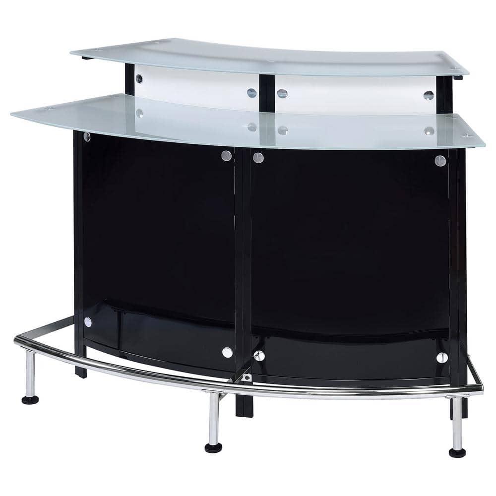 Coaster Company Contemporary Bar Table, Chrome/Black