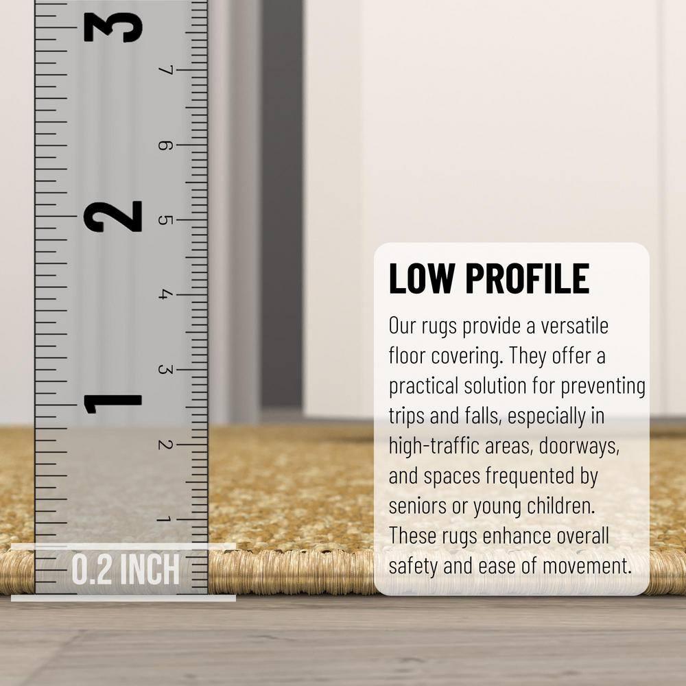 Ottomanson Ottohome Non-Slip Solid Area Rug For Living Room, Hallway Runner, Entryway Rug