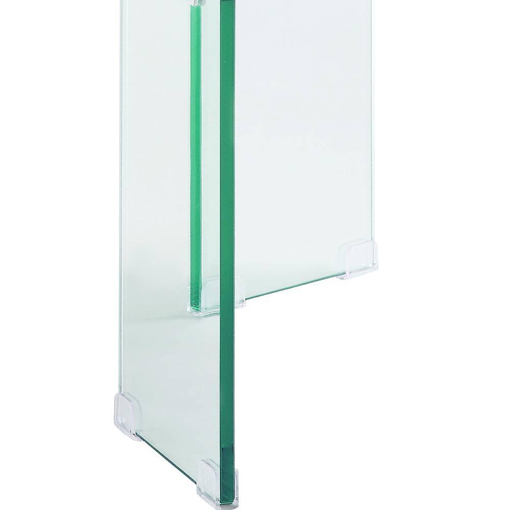 ACME Noland Coffee Table, Gray High Gloss & Clear Glass