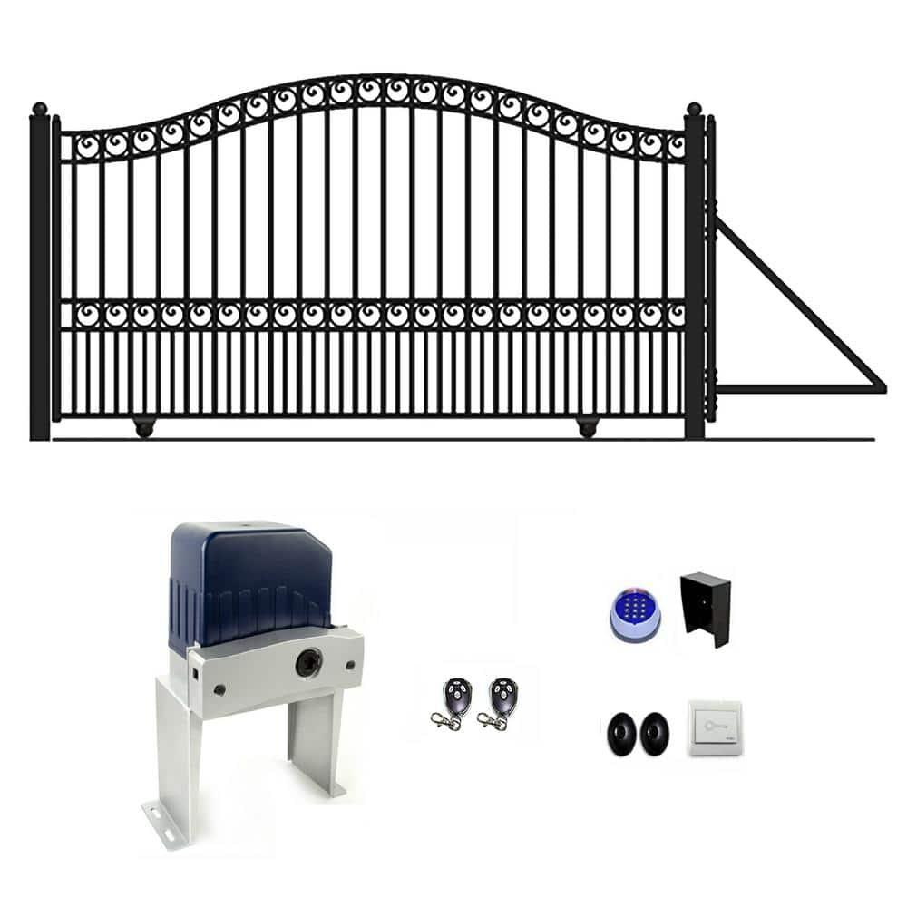 ALEKO ALEKO® Paris Style Single Slide Steel Driveway Gate with AC1400 Gate Opener