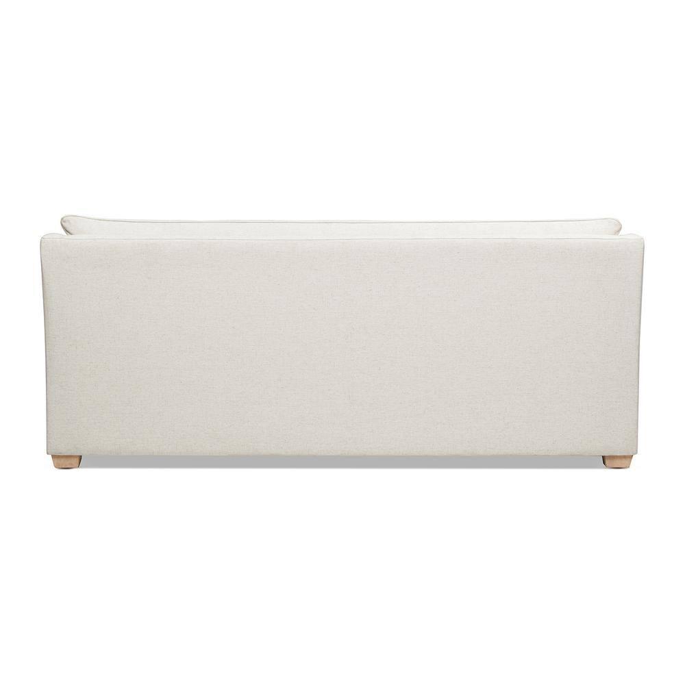 Jennifer Taylor Home Ada Modern Fabric Sofa with Flared Arm in Flax White